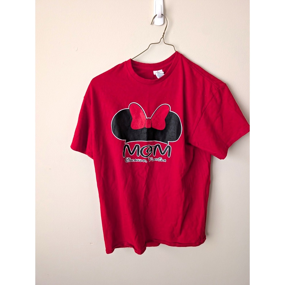 Delta Pro Weight Red Minnie Mouse Mom Orlando Florida Disney Graphic Shirt L